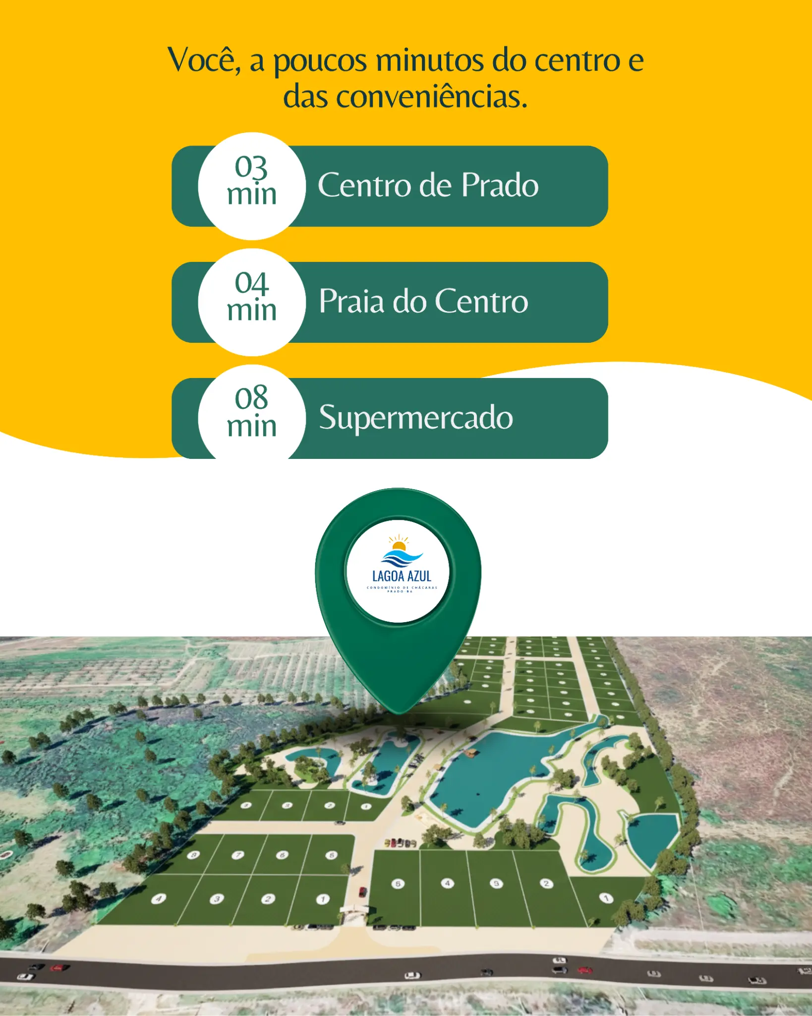 Mapa de localização Lagoa Azul
